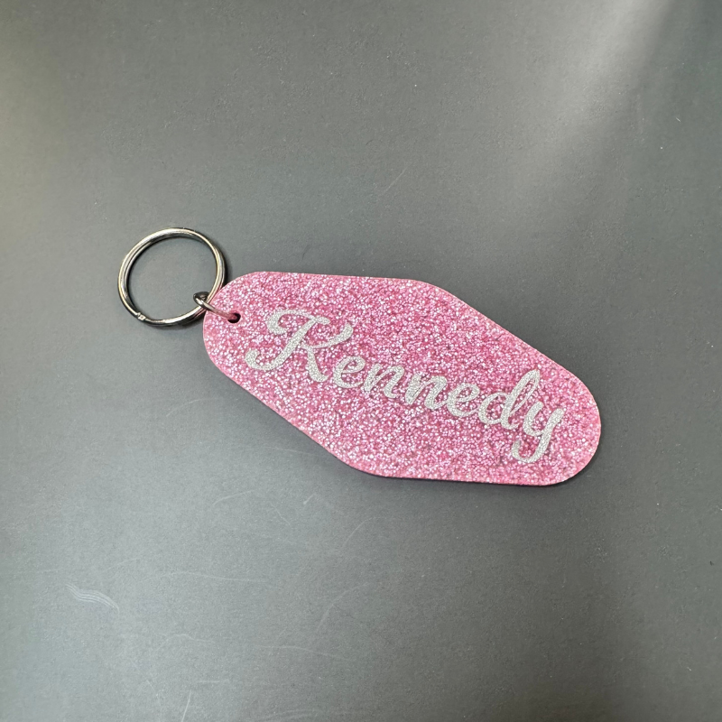 Custom Name Motel Keychain