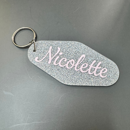 Custom Name Motel Keychain