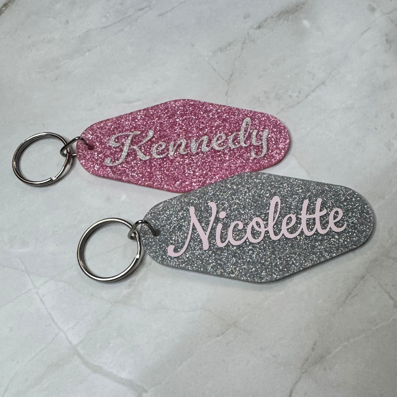 Custom Name Motel Keychain